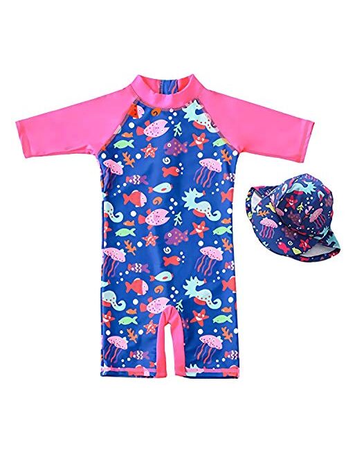 7-Mi ToddlerKids Boys Rashguard Swimsuit Bathing Suit Swimwear Sets -2T-6T