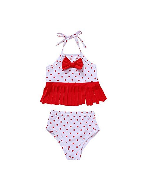 Baby Girl Babies Swimwear Tassels Floral Pinapple Bowknot Swimsuit Bathing Suit Bikini Set Outfits Summer