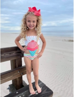 Coralup Baby Girls One-Piece Swimsuit Cute Swimwear Flamingo Mermaid Bathing Suit Outfits