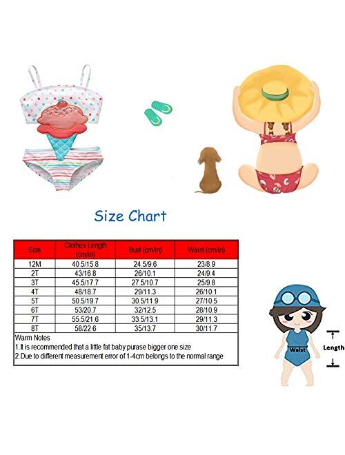 Coralup Baby Girls One-Piece Swimsuit Cute Swimwear Flamingo Mermaid Bathing Suit Outfits