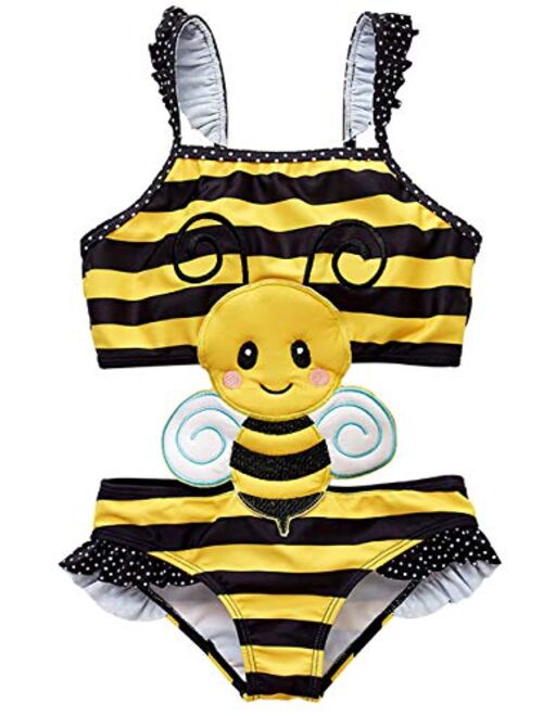 Coralup Baby Girls One-Piece Swimsuit Cute Swimwear Flamingo Mermaid Bathing Suit Outfits