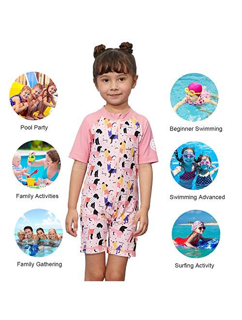 miniatree Swimsuit Girls Boys Rash Guard Toddler One Piece Swimwear Kids Swimming Bathing Suit Sunsuit 1-9