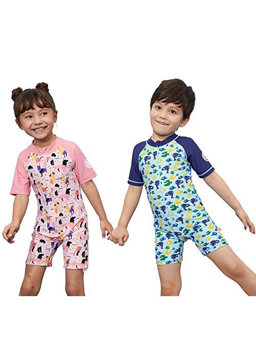 miniatree Swimsuit Girls Boys Rash Guard Toddler One Piece Swimwear Kids Swimming Bathing Suit Sunsuit 1-9