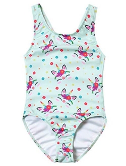 Girls Bathing Suits Unicorn Mermaid Swimsuits One Piece Swimwear