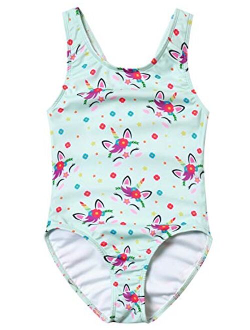 Jxstar Girls Bathing Suits Unicorn Mermaid Swimsuits One Piece Swimwear