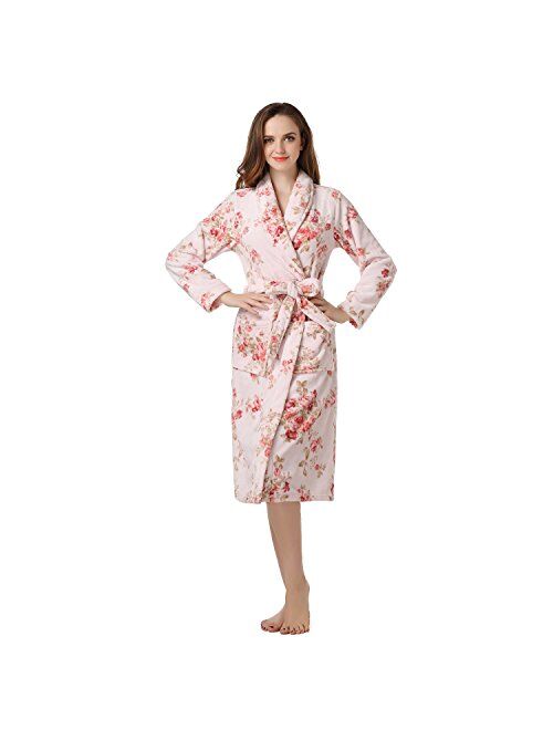 Richie House Women's Plush Soft Warm Bathrobe Robe Size S-XL