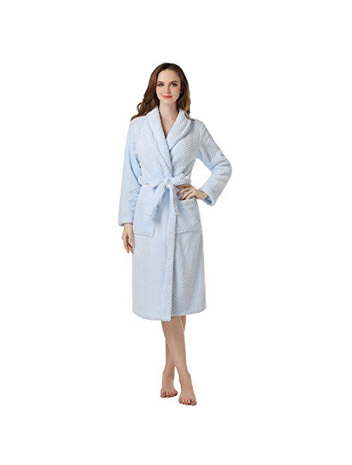 Richie House Women's Plush Soft Warm Bathrobe Robe Size S-XL