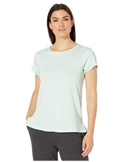 Women's Lightweight Lounge Terry Short-Sleeve Side-Slit T-Shirt