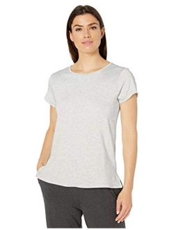 Women's Lightweight Lounge Terry Short-Sleeve Side-Slit T-Shirt