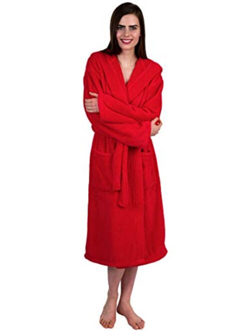 TowelSelections Women's Robe, Plush Fleece Hooded Spa Bathrobe, Made in Turkey