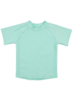 Short Sleeve Baby Boys Girls Rash Guard Sun Protected UPF   50 Kids & Toddler Swim Shirt (12 Months-5 Toddler)