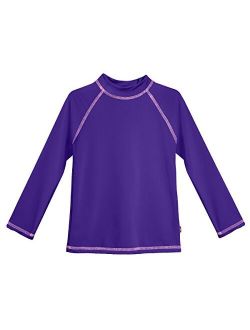 City Threads Girls' SPF50 Rash Guard Sun Swimming Tee Pool & Beach