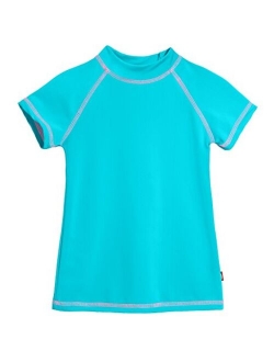 City Threads Girls' SPF50 Rash Guard Sun Swimming Tee Pool & Beach