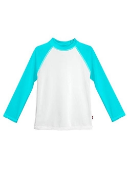 City Threads Girls' SPF50 Rash Guard Sun Swimming Tee Pool & Beach