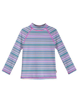 City Threads Girls' SPF50 Rash Guard Sun Swimming Tee Pool & Beach