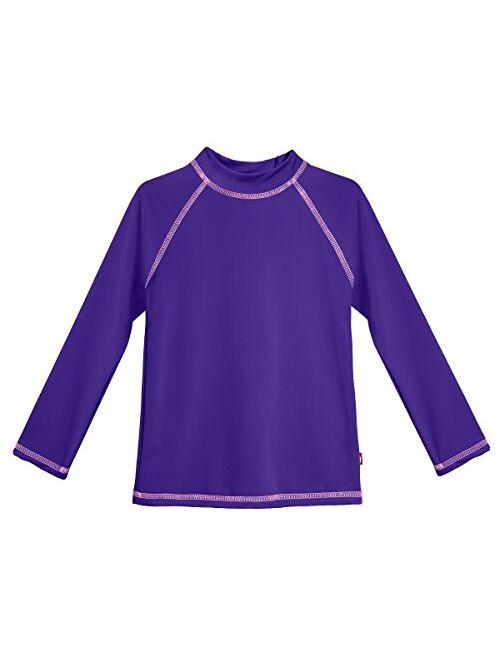 City Threads Girls' SPF50 Rash Guard Sun Swimming Tee Pool & Beach