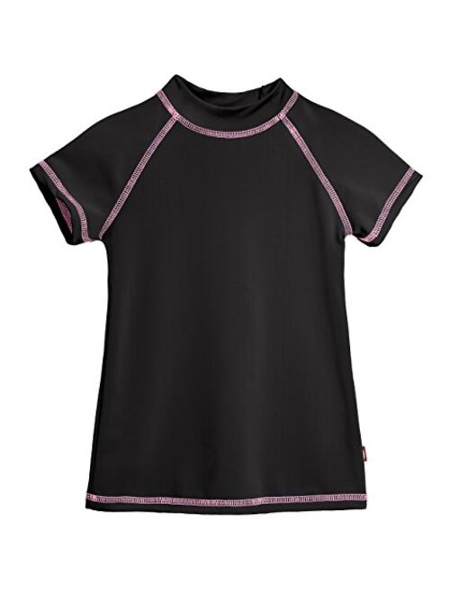 City Threads Girls' SPF50 Rash Guard Sun Swimming Tee Pool & Beach