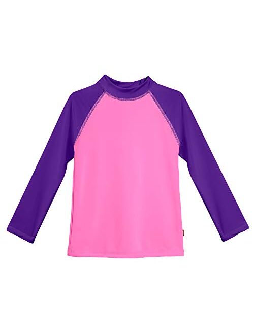 City Threads Girls' SPF50 Rash Guard Sun Swimming Tee Pool & Beach