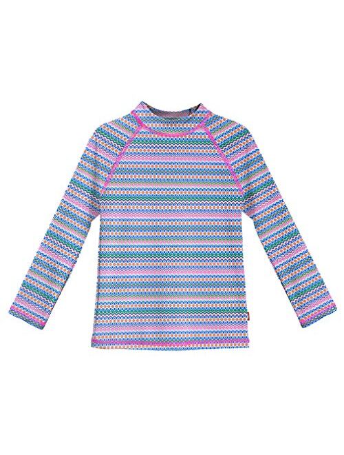 City Threads Girls' SPF50 Rash Guard Sun Swimming Tee Pool & Beach