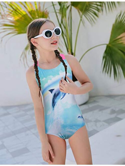 DUSISHIDAN Swimsuits for Big Girls, One Piece Bikini Swim Bathing Suits