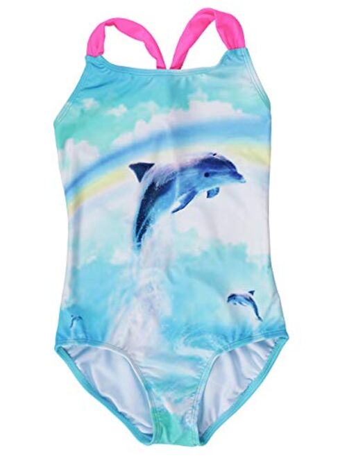 DUSISHIDAN Swimsuits for Big Girls, One Piece Bikini Swim Bathing Suits