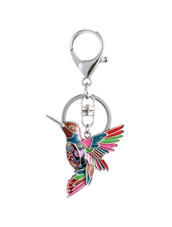 Luckeyui Unique Hummingbird Keychain Gifts for Women Girls Bird Charm Keyrings