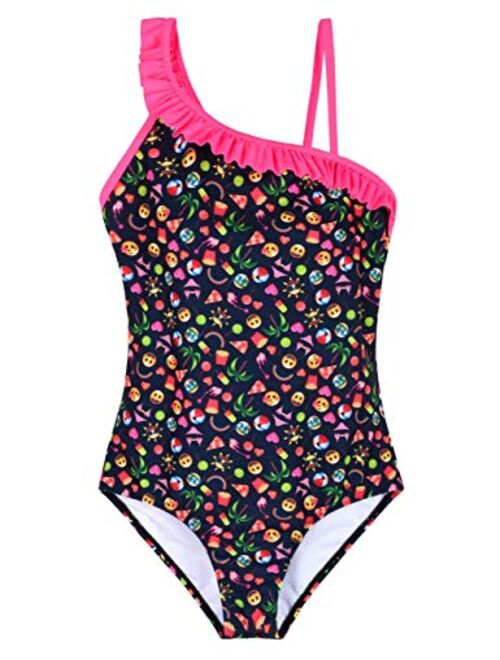 Hilor Girl's One Piece Swimsuit Bikini Swimwear Kids Monokini UPF 50+