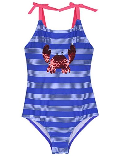 Hilor Girl's One Piece Swimsuit Bikini Swimwear Kids Monokini UPF 50+