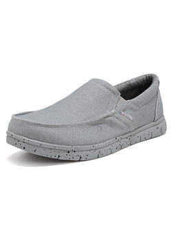 FANTURE Men Loafer Slip On Sneakers Casual Comfort Lightweight Travel Stretch Canvas Shoes -U419XXXME001