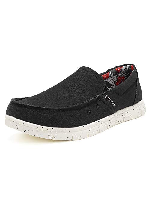 FANTURE Men Loafer Slip On Sneakers Casual Comfort Lightweight Travel Stretch Canvas Shoes -U419XXXME001