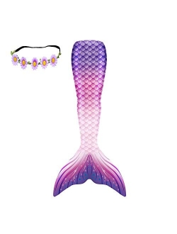 Kokowaii Fancy Womens Girls Mermaid Tail Dress Swimwear(no Monofin)