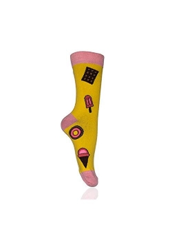 Tootsie Footsie Women's Novelty Cool Design Crew Socks