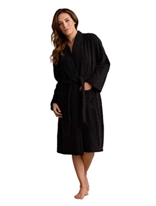 Soft Touch Linen Women's Soft Absorbent Bath Robe Terry Cloth Kimono Long Bathrobe 100% Turkish Cotton