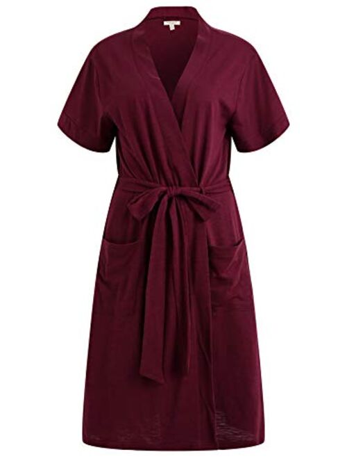 Richie House Women's Short Sleeve Cotton Bathrobe Robe Size XS-XL RHW2753