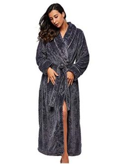 CHENXI Womens Loungewear Plush Fleece Bath Robes Cosy Housecoats