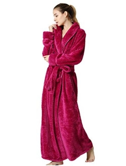 CHENXI Womens Loungewear Plush Fleece Bath Robes Cosy Housecoats