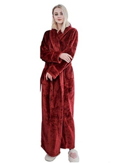 CHENXI Womens Loungewear Plush Fleece Bath Robes Cosy Housecoats