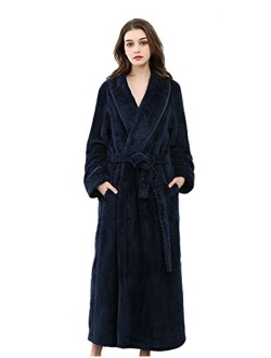 CHENXI Womens Loungewear Plush Fleece Bath Robes Cosy Housecoats