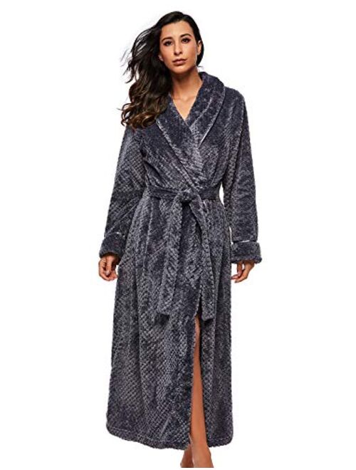 CHENXI Womens Loungewear Plush Fleece Bath Robes Cosy Housecoats