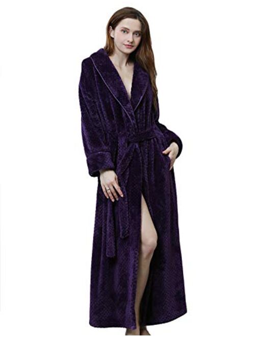 CHENXI Womens Loungewear Plush Fleece Bath Robes Cosy Housecoats