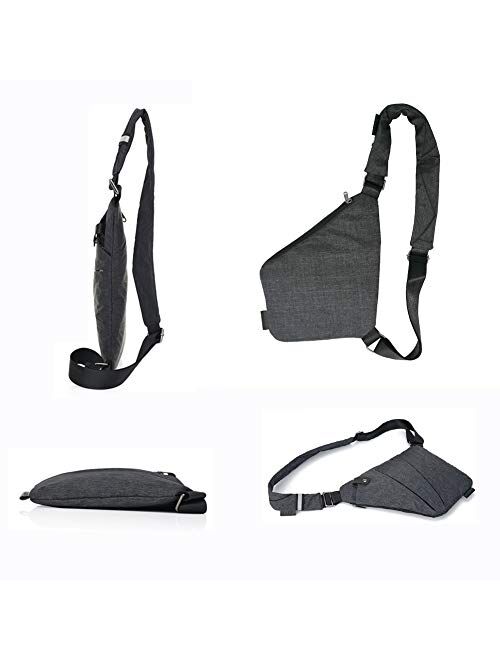 Fashion Digital Shoulder Bag Men Multi-functional Crossbody Backpack Anti-theft Gun Chest Bag