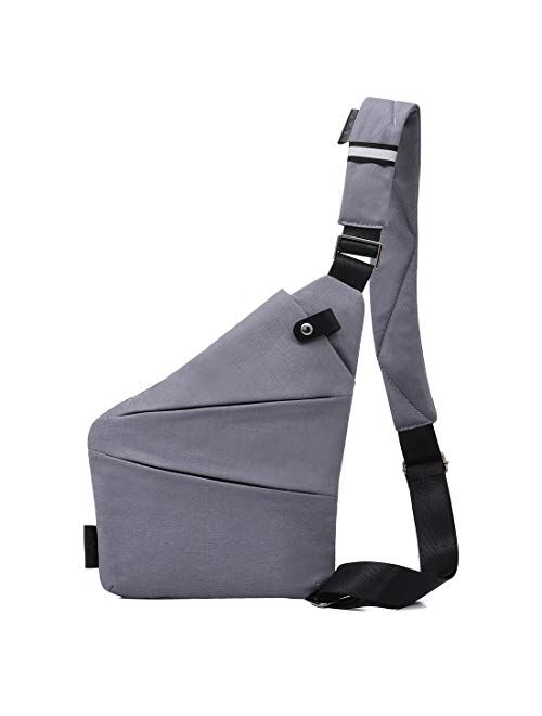 Fashion Digital Shoulder Bag Men Multi-functional Crossbody Backpack Anti-theft Gun Chest Bag