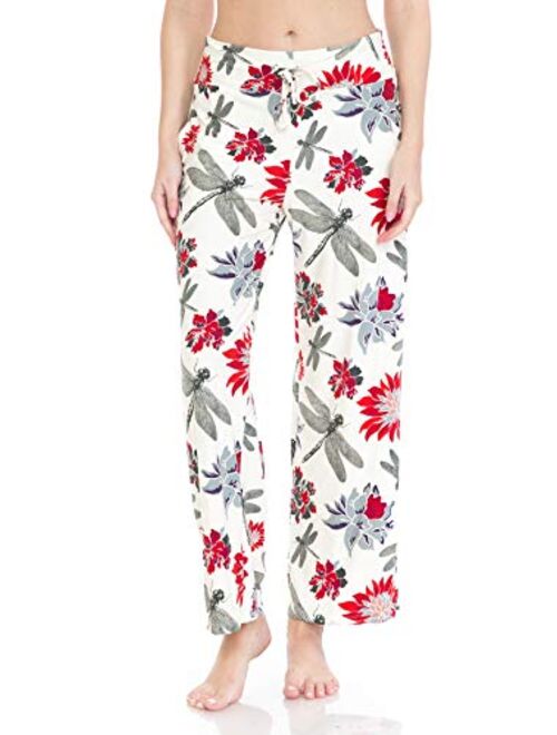 Leggings Depot Women's Comfortable Casual Print Pajama Lounge Pants BAT1