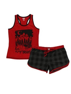 Lazy One Matching Pajamas for Women, Cute Pajama Shorts and Tank Top Set