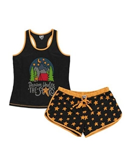 Lazy One Matching Pajamas for Women, Cute Pajama Shorts and Tank Top Set