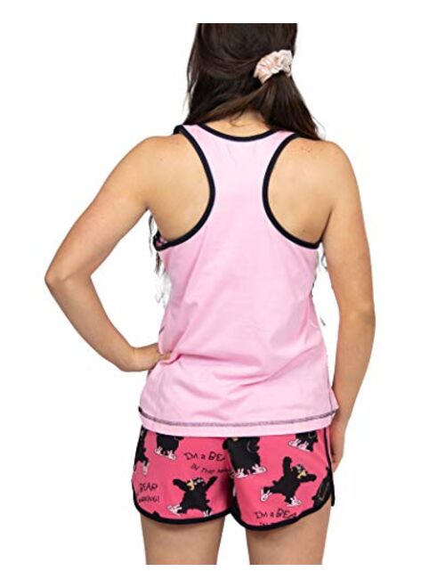 Lazy One Matching Pajamas for Women, Cute Pajama Shorts and Tank Top Set