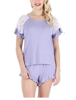 bSoft Women's Sleepwear Short Sleeve Top and Shorts Pajama Set