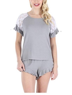 bSoft Women's Sleepwear Short Sleeve Top and Shorts Pajama Set