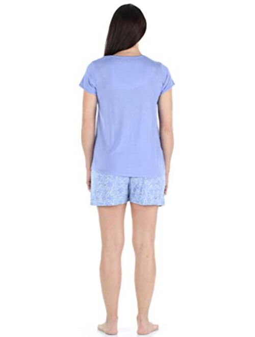 bSoft Women's Sleepwear Short Sleeve Top and Shorts Pajama Set