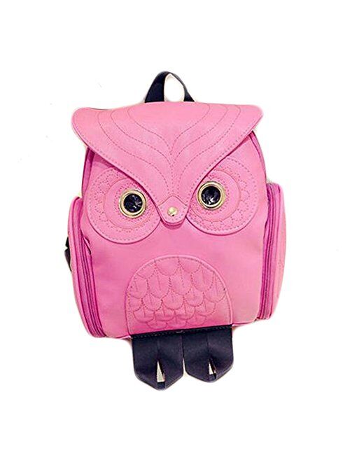 Fashion Owl Backpack Girl's Pu Leather Mini Bag